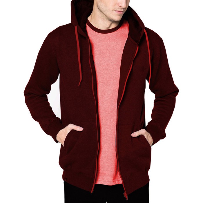 ✨ Trusted Jaket Pria Murah✨ Funnel Collar By H&M - Abu-Abu, S ,Ja MT648 Vm Zipper Polos Full Sletin