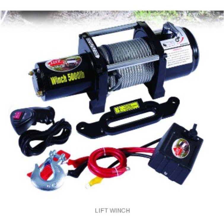 Electric Winch 5000 Lbs 12 V ,ELEKTRIK WINCH P5000 (2,2 T) 6,4mmx20m