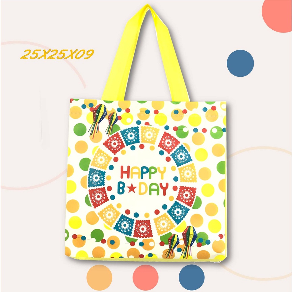 

Tas Souvenir Goodie Bag ulang tahun anak laminasi printed Tas Spunbon