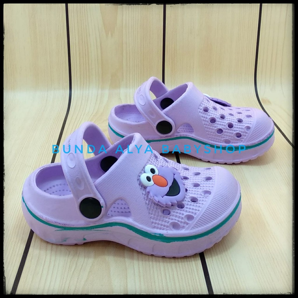 Sandal Anak Perempuan Karet Usia 6 Bulan 1 2 Tahun UNGU Lentur - Sendal Anak Cewek Motif Kartun Lucu Size 18 - 23