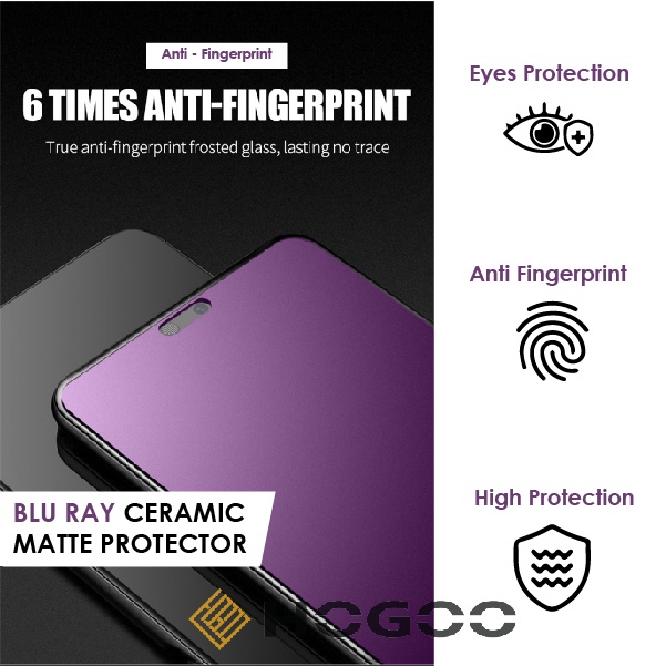 HOGOO TEMPRED GLASS - ANTI GORES CERAMIC ANTI BLUE MATTE REDMI 9T 9 POWER NOTE 5 PRO 6 PRO 7 PRO 8 PRO 9 PRO 10 PRO 10 5G 10S 11 PRO 11S