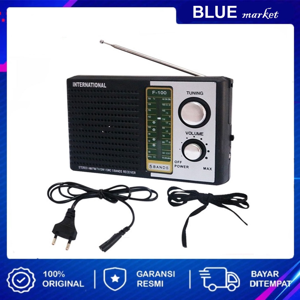 MTE RADIO PORTABLE INTERNATIONAL JADUL 3 BAND FM - AM -SW AC/DC 4250/100 ANTIK