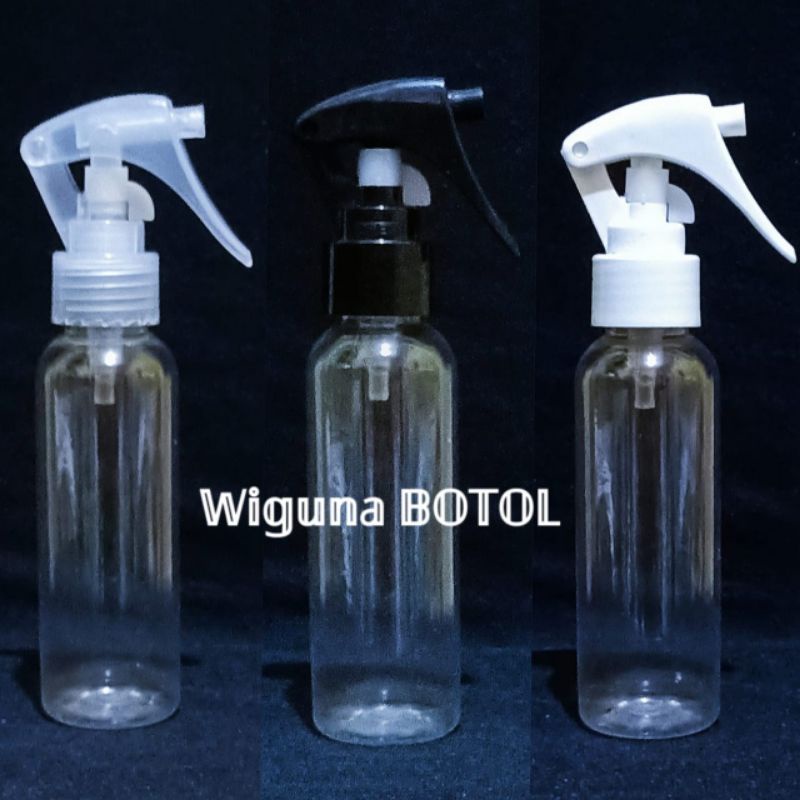 Botol Triger 100ml Clear / Botol Spray 100ml / Botol 100ml Clear Tutup Spray Triger Varian