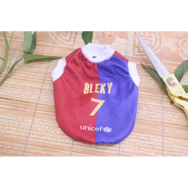Kaos Jersey fc barcelona untuk kucing dan anjing / baju jersey bola murah size S-XL