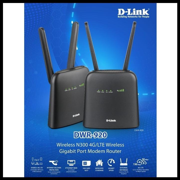 D-Link Dwr-920 Dwr920 : Modem 4G Lte Wireless N 300 Router