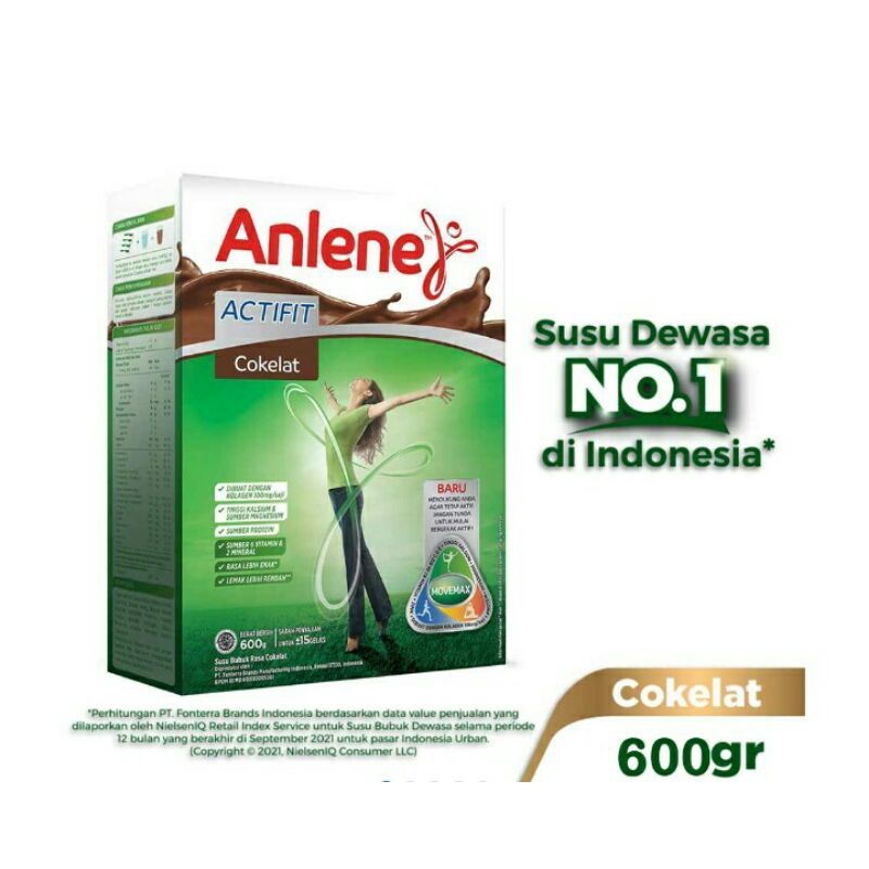 Anlene Actifit 3X Hi-Calcium Coklat 590G