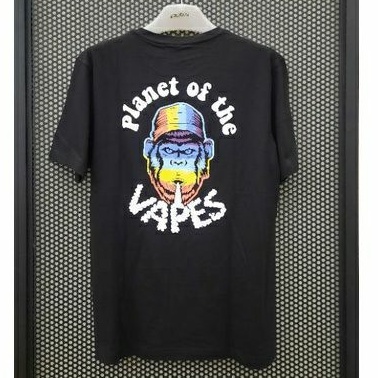 Kaos Pria Poshboy Original Planet Vapes print katun warna hitam