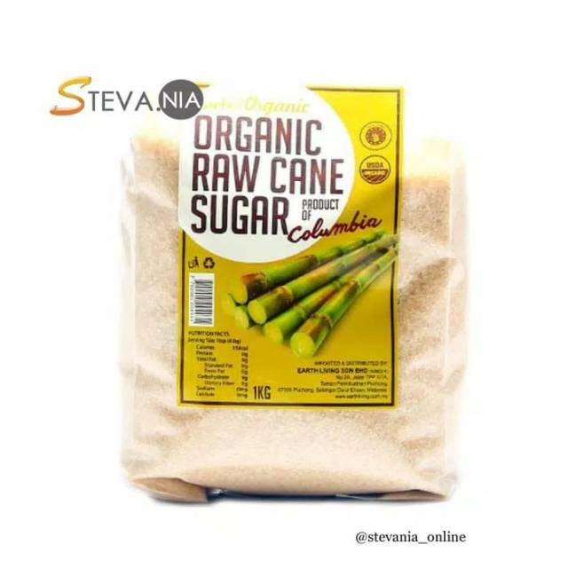 

EARTH LIVING ORGANIC RAW CANE SUGAR 1KG