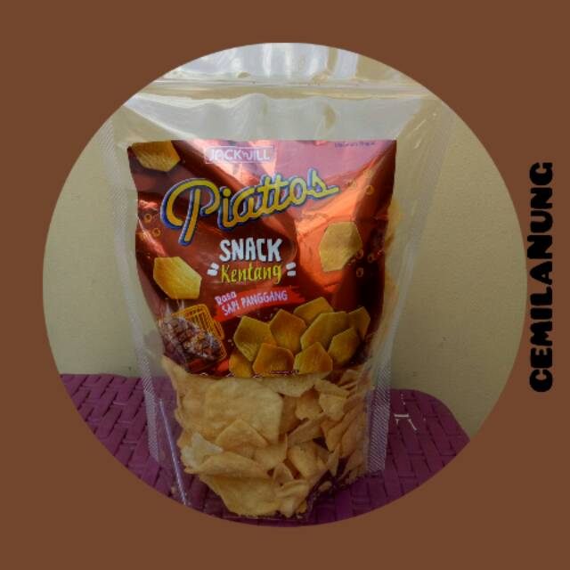 

Snack cemilan kiloan kentang PIATTOS sapi panggang 100gram 220 gram free bubble warp