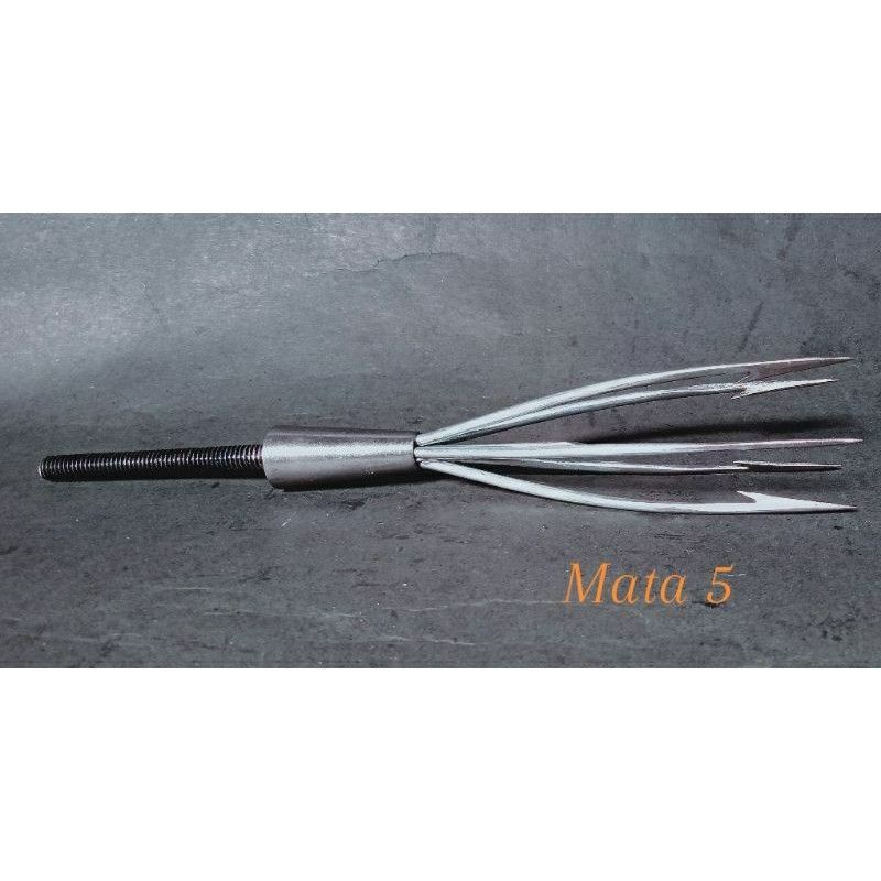 tombak ikan baja asli 100% anti patah anti bengkok mata 5" uk.4mm