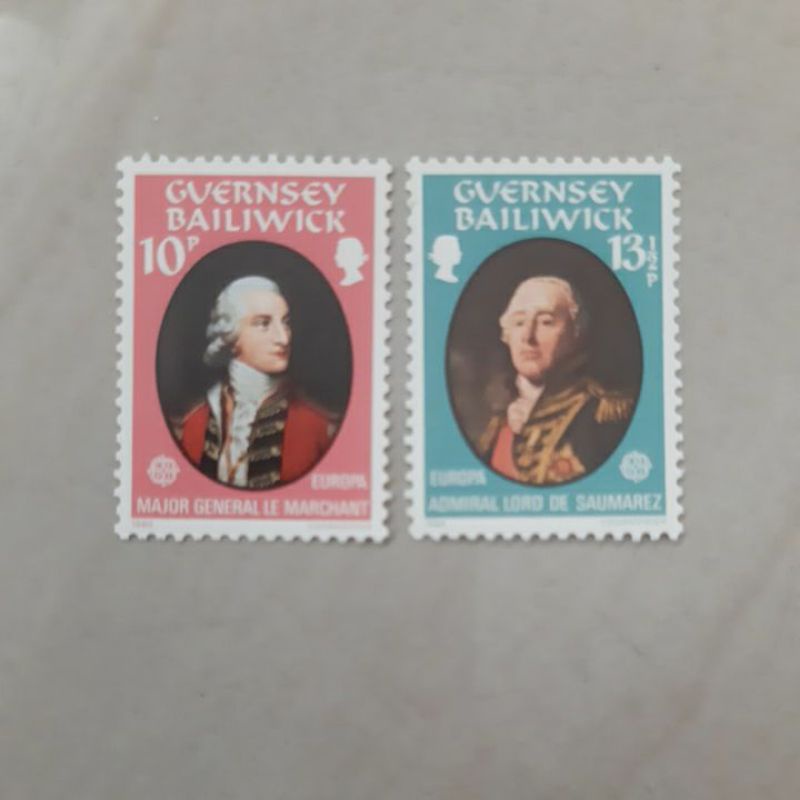 

Perangko Guernsey Famous people military set 2 prangko