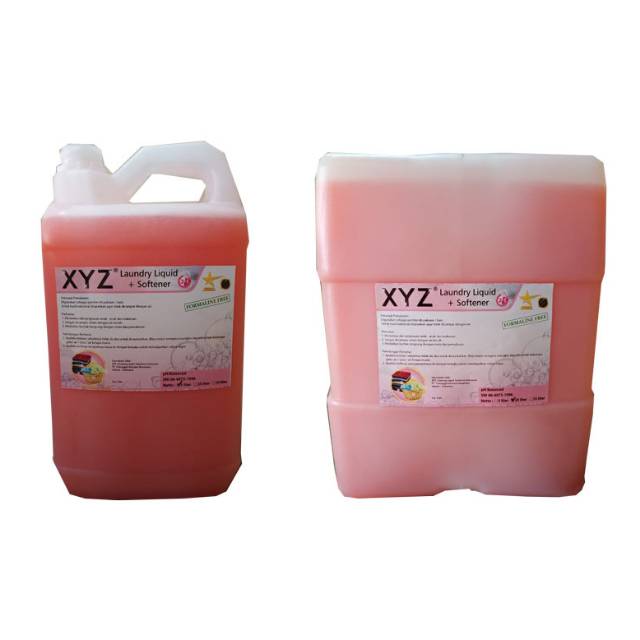 DETERGEN LAUNDRY LIQUID + SOFTENER 5 Liter XYZ STANDAR SNI PH NETRAL SOFTERGENT Deterjen Pakaian XYZ