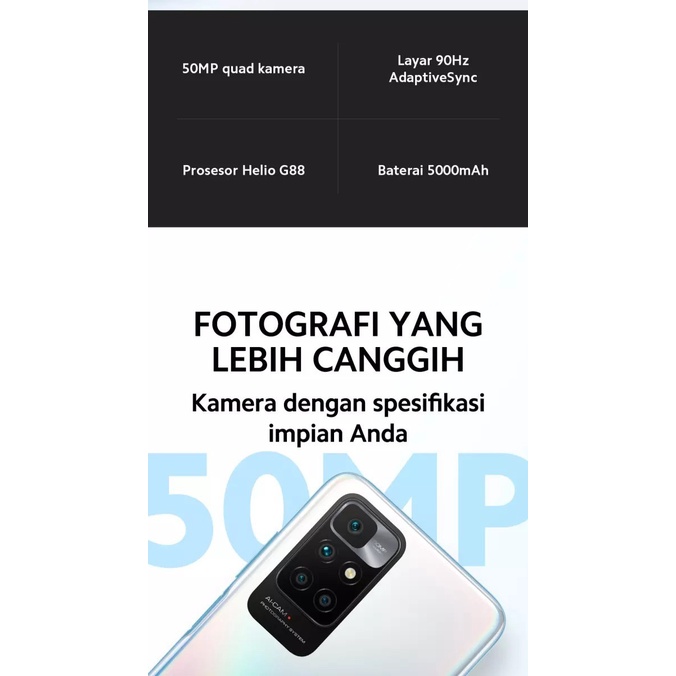 Xiaomi Redmi 10 2022 6/128 GB 4/64 GB Garansi Resmi 64 GB 128 GB