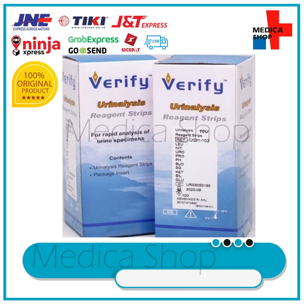 Verify 10 parameter urinalysis reagent strip test urin 10 PE
