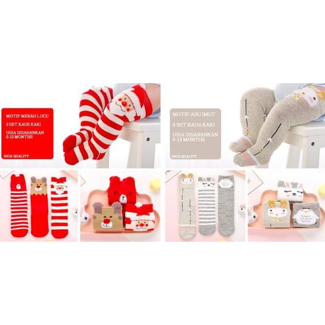 8tk9 3set kaos kaki panjang anak / kaos kaki panjang bayi - high quality4 2cjk