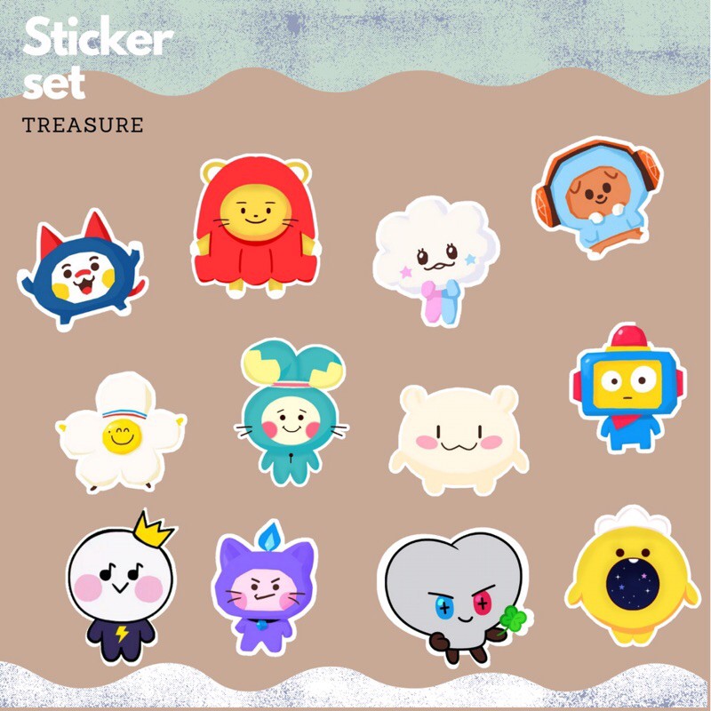 

sticker Treasure, SkZoo, BT21, WDZY