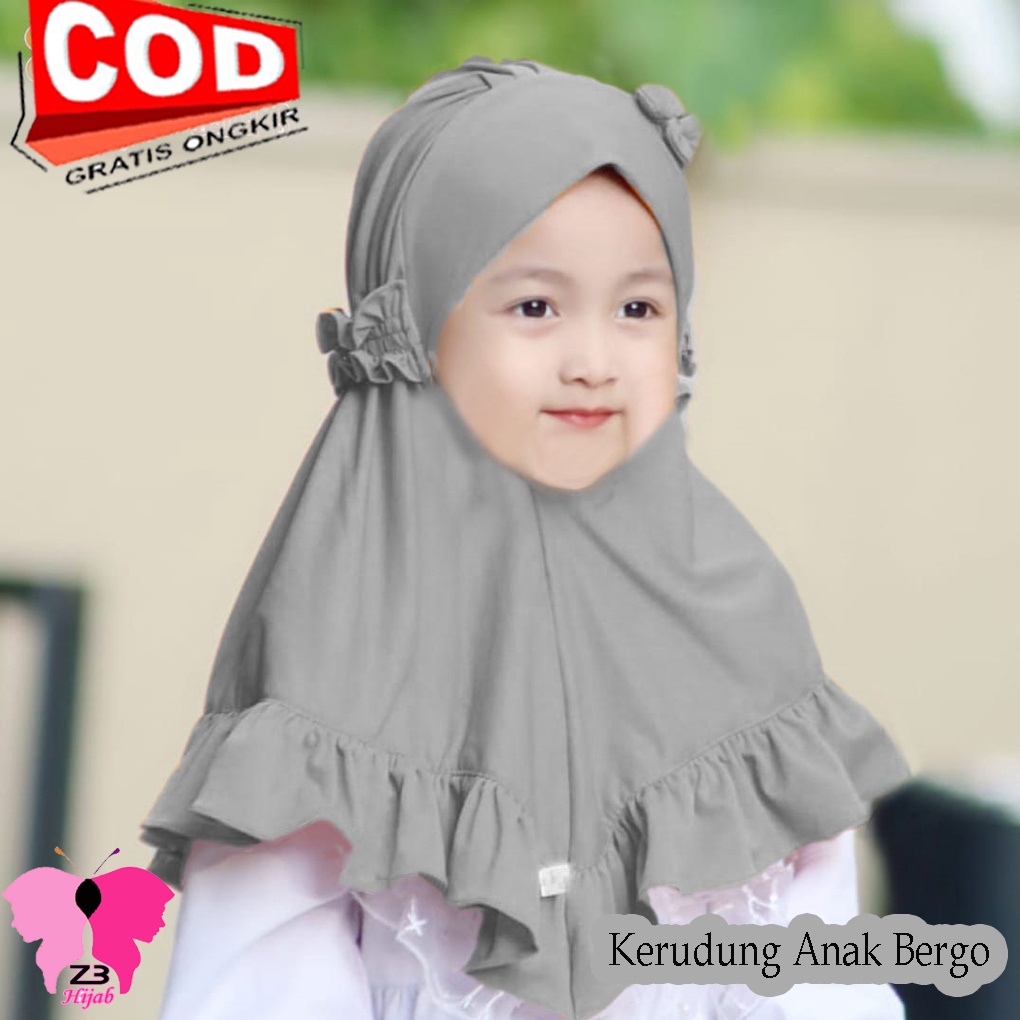 kerudung anak instan maryam karet jersey airis/ jilbab bergo anak maryam karet 6 bulan - 4 tahun