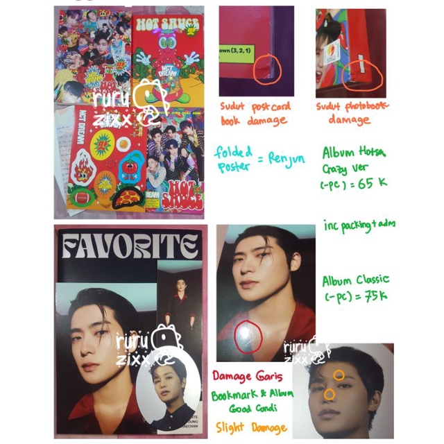 Bookmark Postcard Jaehyun Pendant Taeil Album Only EXO Baekhyun Bambi NCT 127 Favorite Classic NCT D