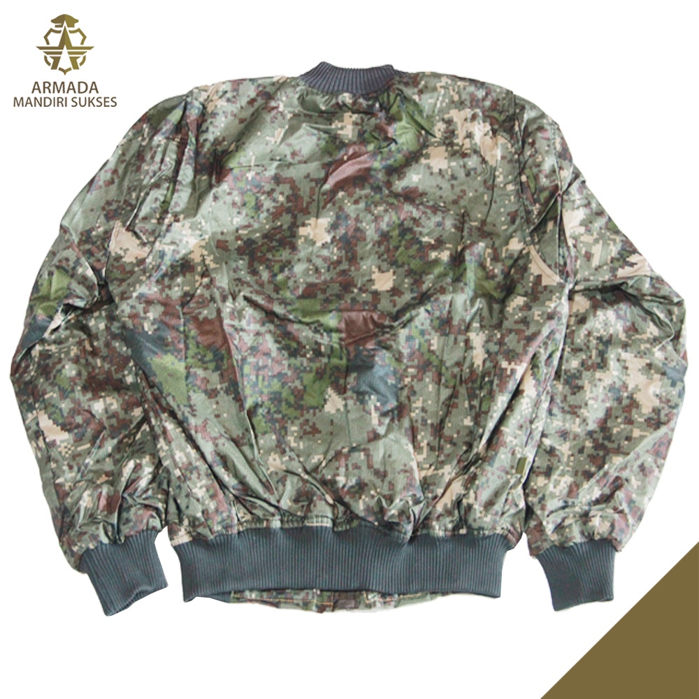 Jaket Bomber Loreng Digital - Jaket AU Digital Velcro
