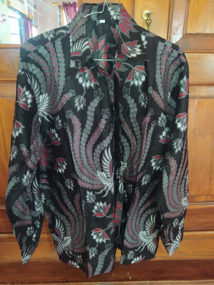 Batik Pria Lengan Panjang Batik Azmil Hrb026 Motif Keratonan Kode 002 Size M L Xl Xxl Reguler
