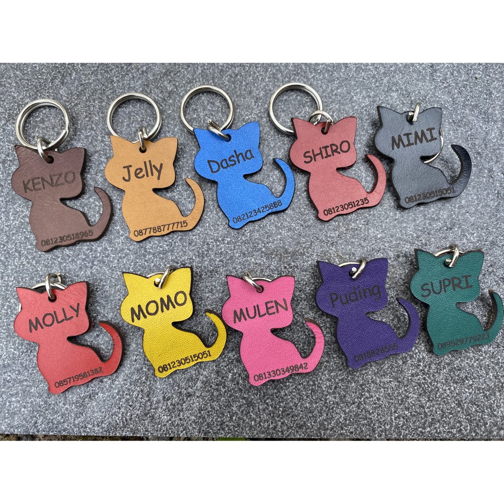 LIONTIN KALUNG KUCING CHIBI - GRATIS UKIR NAMA