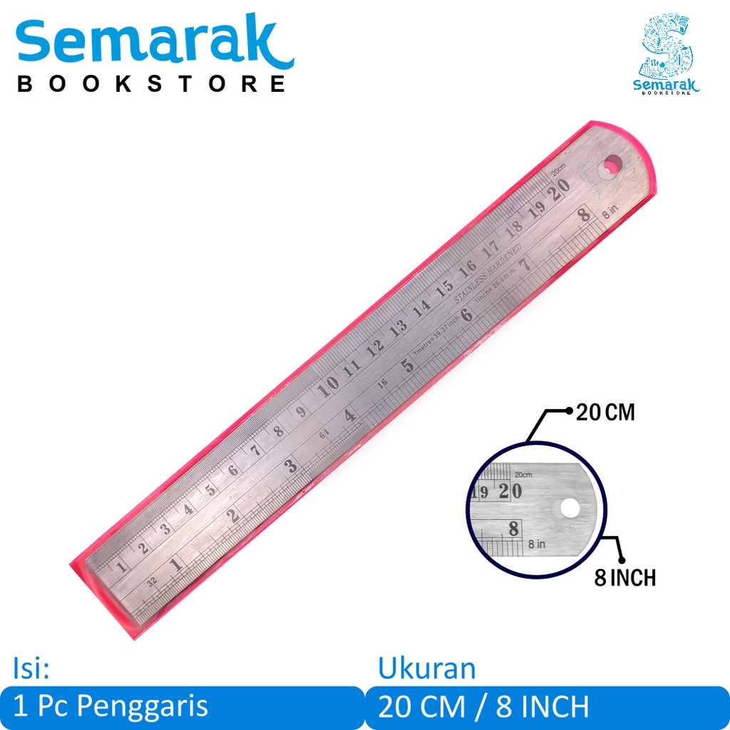 

Trifelo Stainless Steel Ruler Penggaris Besi Anti Patah 20 Cm