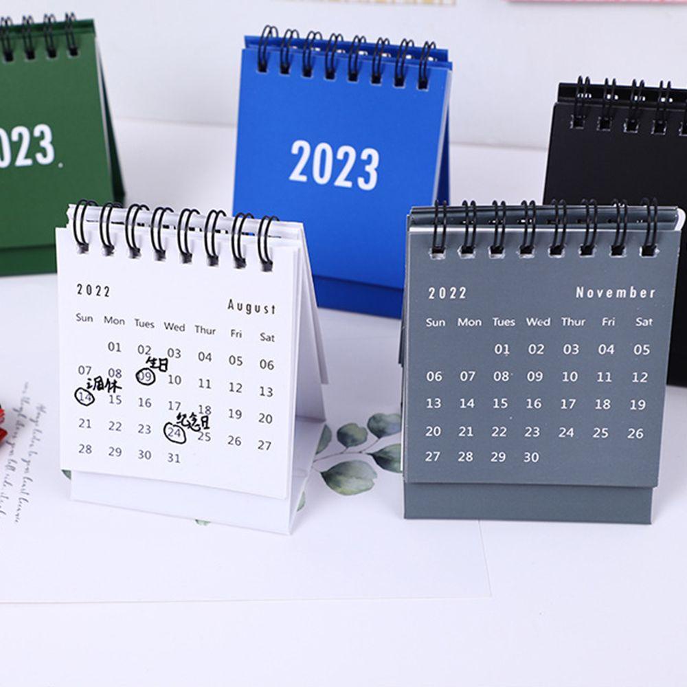 Preva 2PCS 2023kalender Sekolah Kantor Simple Desktop Note