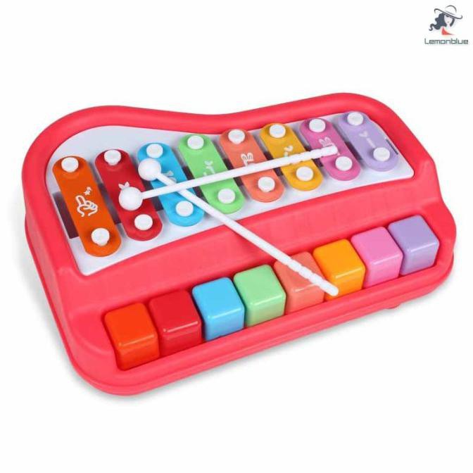 Lb Mainan Alat Musik Xylophone 2 In 1 Dengan Kartu Musik Untuk Studio.Sheilaa