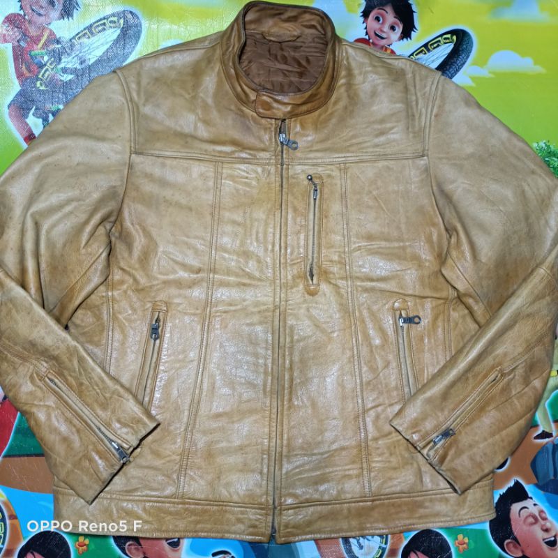 JAKET KULIT PRIA UNIQLO