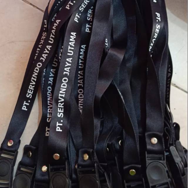 

Tali lanyard id card sablon bahan tisu