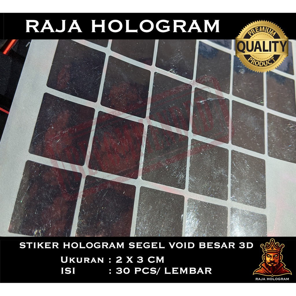 Jual STIKER HOLOGRAM VOID BESAR 3D CETAK STICKER SEGEL LABEL HURUF ...