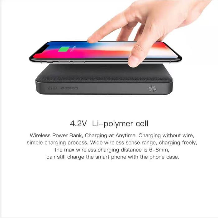 KiiP Wireless Power Bank 10W Fast Charging PD&amp;QC 3.0 18W 20.000mAh