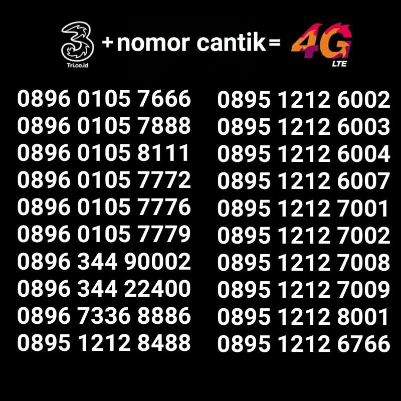 nomor cantik perdana Tri/3