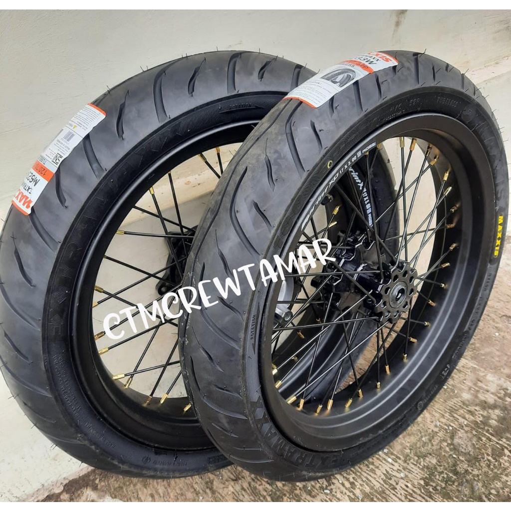 Velg Supermoto CRF 150 L Roda Set Supermoto PNP CRF 150 Ban Set Supermoto Honda CRF 150 L