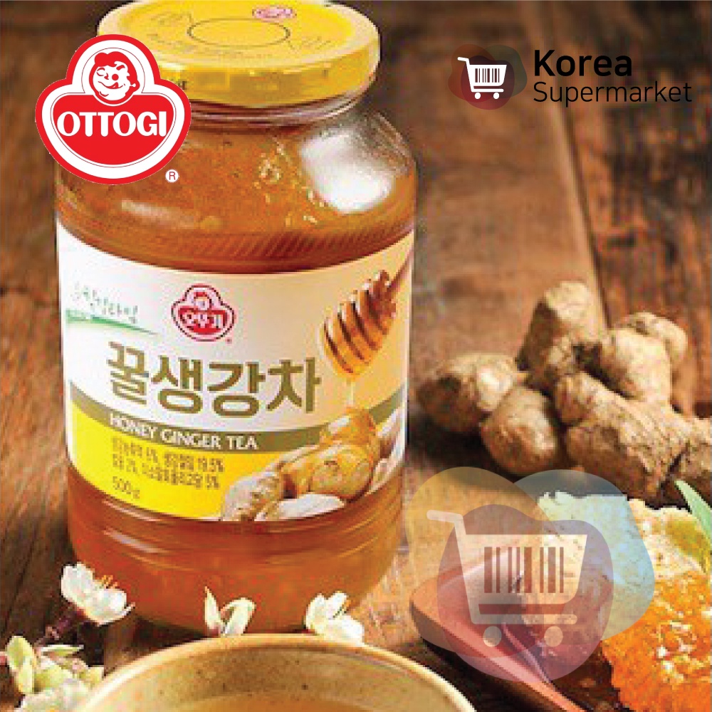 OTTOGI HONEY GINGER TEA 1kg (1000gr) / MINUMAN KESEHATAN TEH JAHE MADU ASLI KOREA