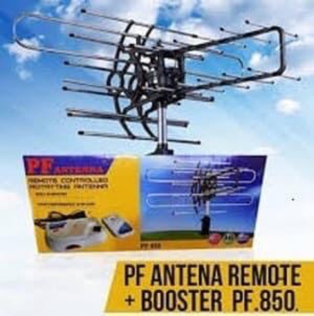 Antena TV Outdoor dengan Remote + Booster dan + Kabel antena pf 850