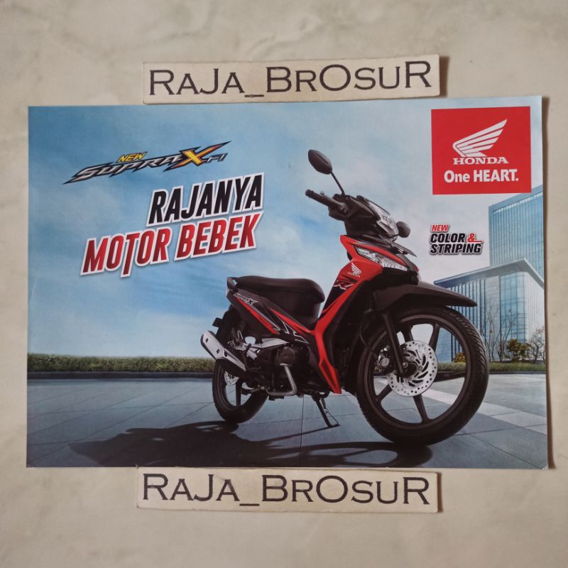 Poster brosur katalog flyer Honda Supra X125/Supra X 125 FI Injeksi 2018