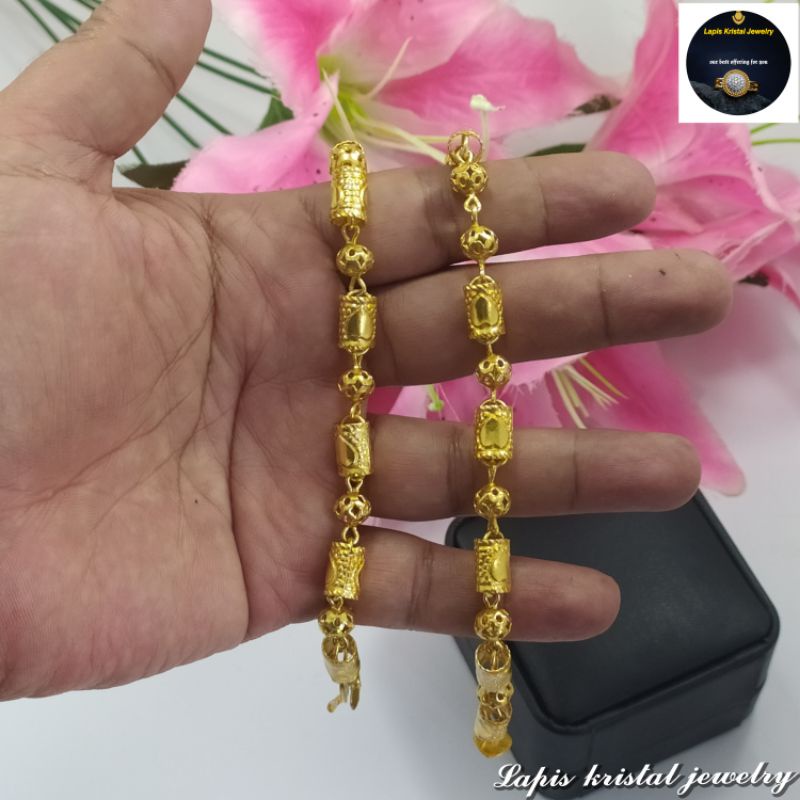 Lapis kristal gelang bola bambu