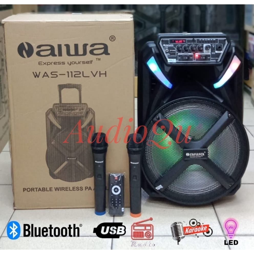 Speaker Portable Naiwa Was 112 LVH Original 12Inch Aiwa Was 112LVH