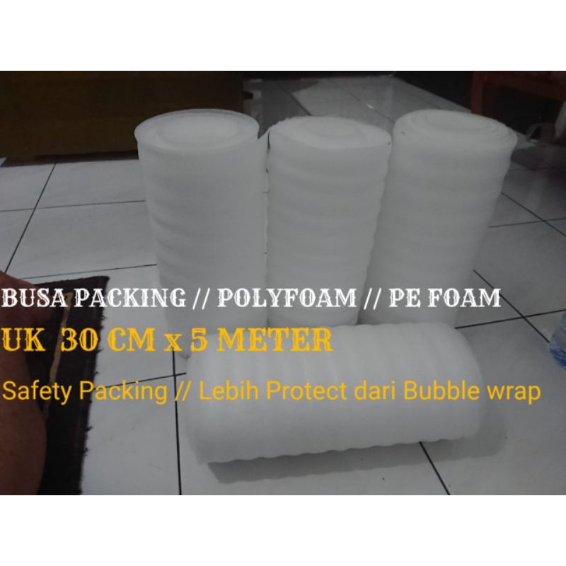 

Busa Packing UK 30CM x 5 Meter [ Polyfoam ] - Safety / Protect Packing daripada Bubble Wrap