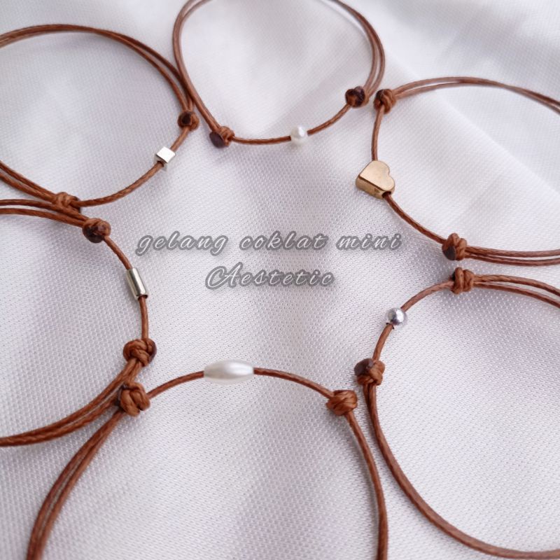 GELANG TALI COKLAT | GELANG SIMPLE