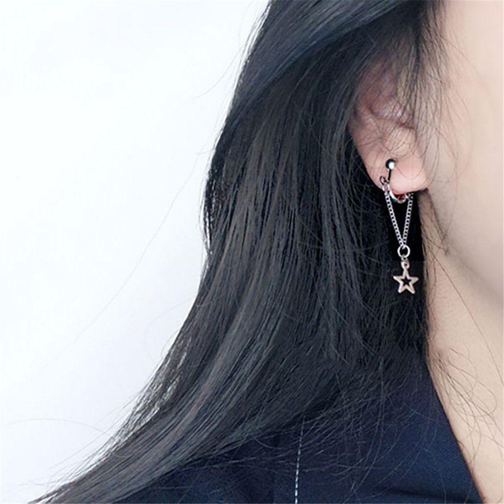 Anting Rantai LILY Star Gelap Super Keren Ganteng Tanpa Tindik