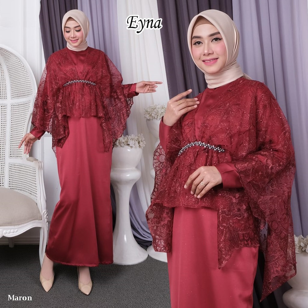 GAMIS PESTA EYNA KEBAYA TULLE BORDIR