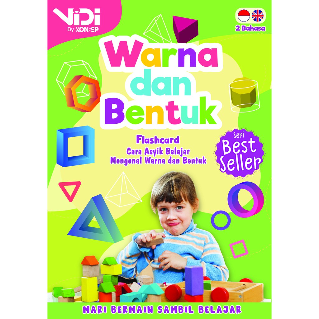 [1KG = 9 BOX] VIDI FLASHCARD WARNA &amp; BENTUK / FLASH CARD / MAINAN EDUKASI KARTU PINTAR ANAK TERMURAH