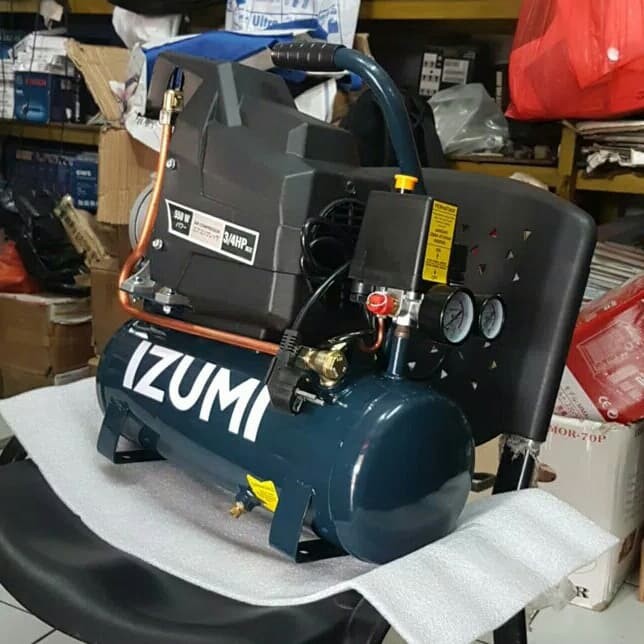 Mesin Kompressor Oilless3/4 HP 9L Izumi Kompresor Oilless Angin