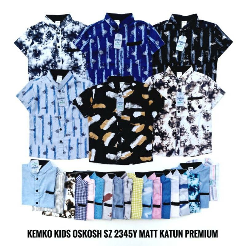 kemeja kemko anak laki laki merk oskhosh oshkosh