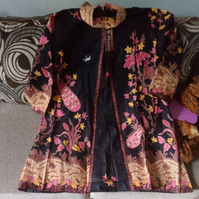Aserehe Zigzag Tunik Jumbo Batik Mataraman Sogan Camaline Seragam Kantor Kerja Xxl Ld 132 S