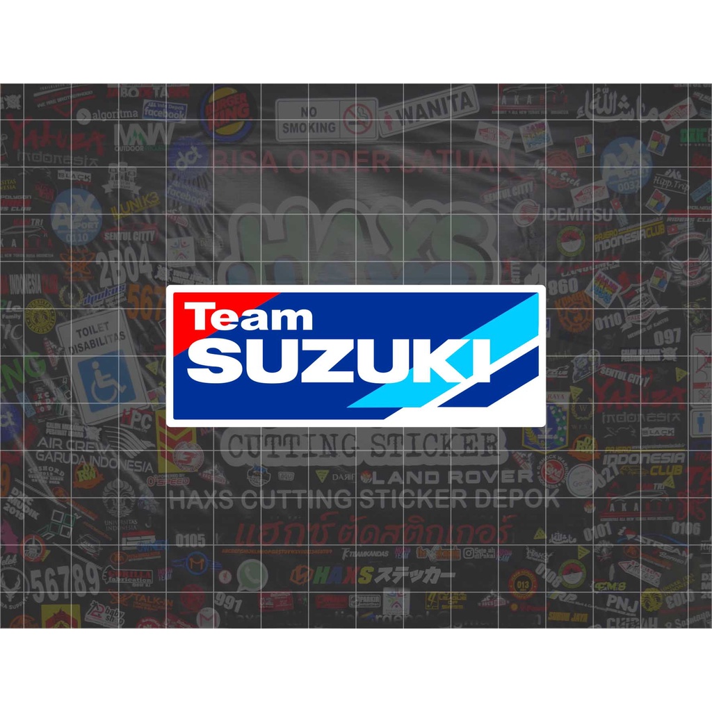 Cutting Sticker Team Suzuki Kecil Ukuran 8 Cm Untuk Mobil &amp; Motor