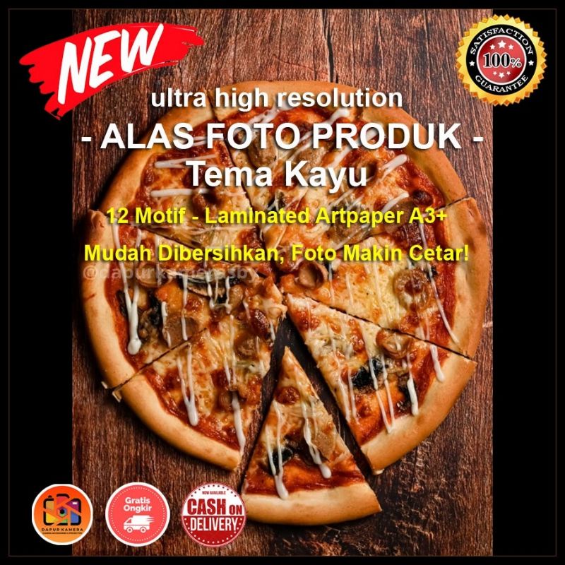 Alas Foto Tema Kayu A3+ / Alas Foto Produk / Alas Foto Makanan / Background Foto