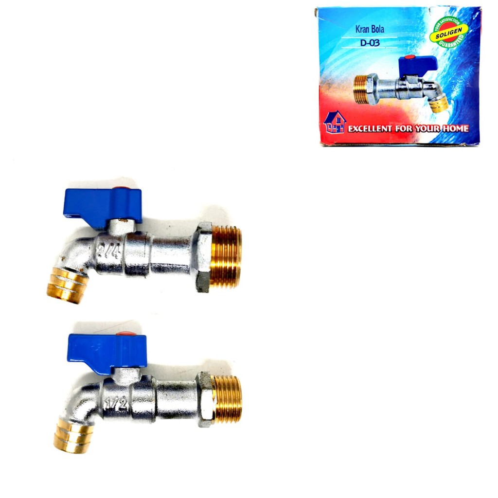 Keran Bola SOLIGEN D03 Kran Air Taman Gagang Pendek